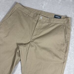 Bonobos Straight Fit Khaki Pants Casual Dress Men's Size 36X26 Hemmed